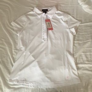 golftini white golf shirt
